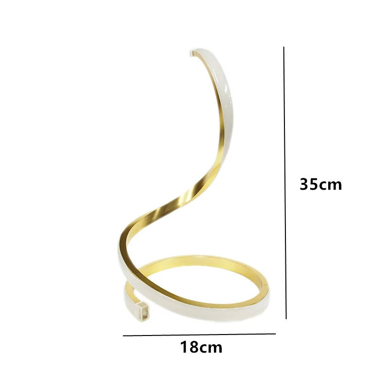 Современная светодиодная спиральная Настольная лампа с защитой глаз сенсорный