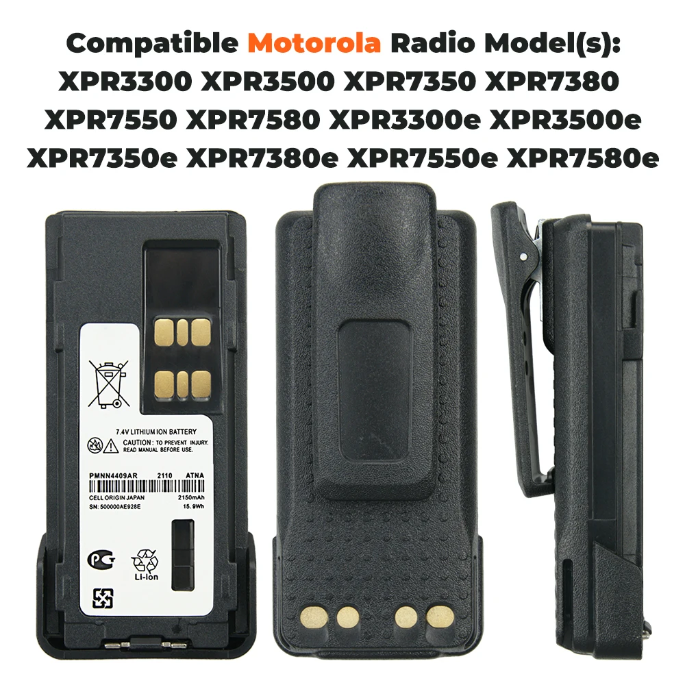 Аккумулятор 10X PMNN4409/PMNN4409AR для Motorola MotoTRBO XPR7350 XPR7380 XPR7550 XPR7580 XPR3300e