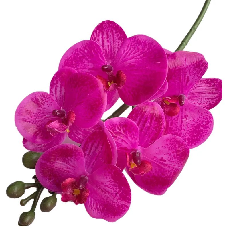 Натуральный на ощупь цветок орхидеи с бабочками 5 головок хорошее качество мини