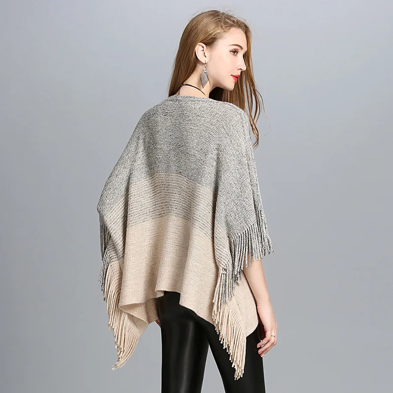 Женская зимняя накидка с рукавом летучая мышь |