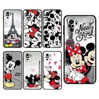 mickey minnie in london for xiaomi redmi note 5a 5 6 7 8t 8 9t 9s 9 10 10s prime pro plus max shockproof black phone case