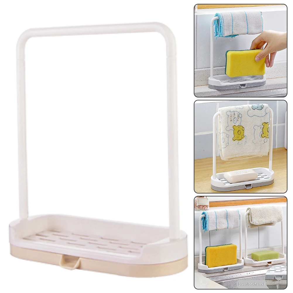 

New Kitchen Dishcloth Holder for Towel Rag Hanger Sink Sponge Holder Rack Shelf for Kitchen Bathroom Dish Cloth Drain Organizer
