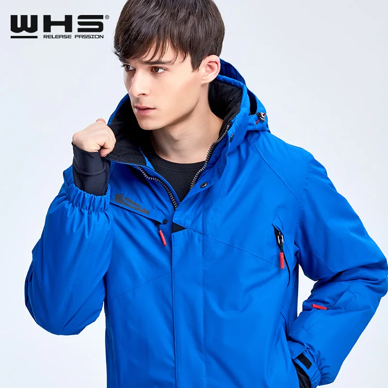 WHS Новая Мужская норнолыжная Куртка бренды Открытый Теплая Сноуборд пальто