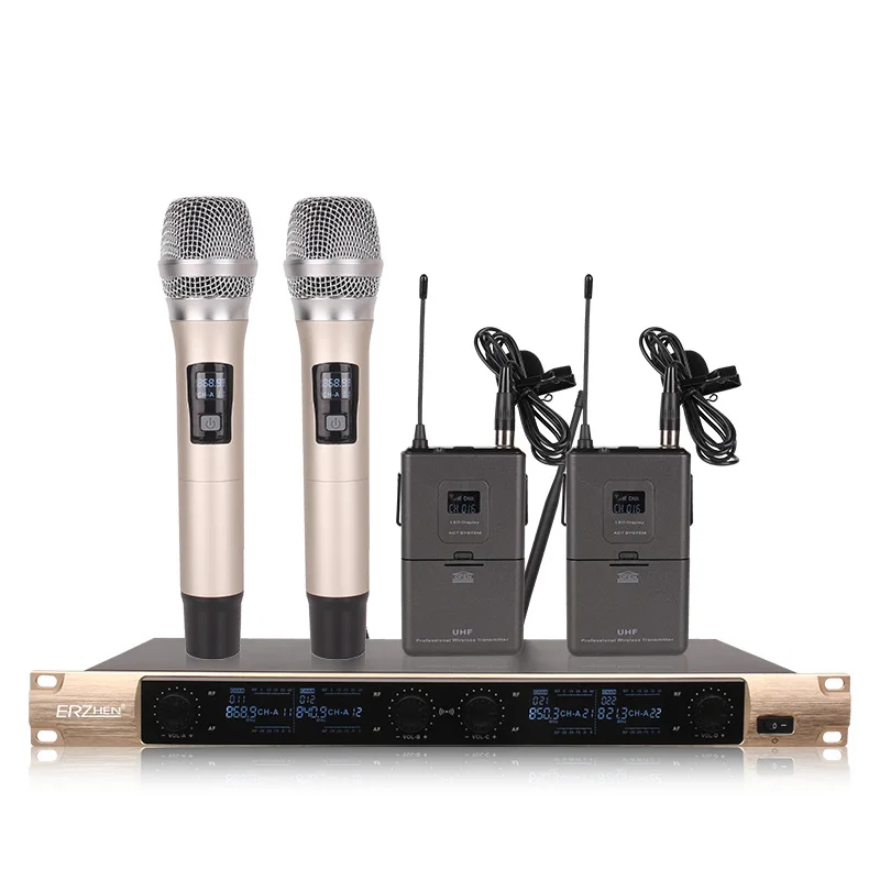 Профессиональный беспроводной микрофон 4 канала Конференц-микрофоны для