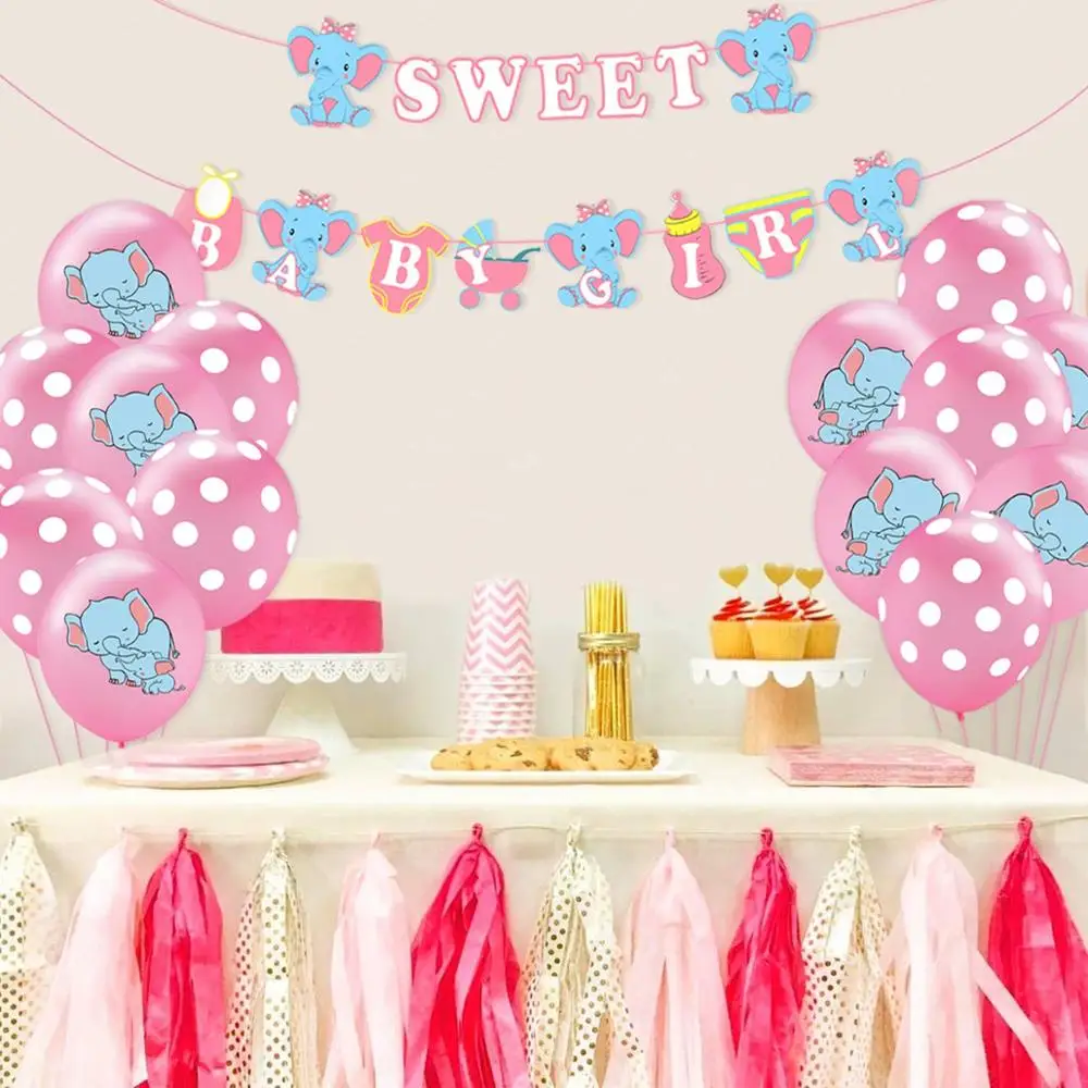 QIFU его девушка баннер для мальчиков воздушный шар ребенка душ девочка Декор