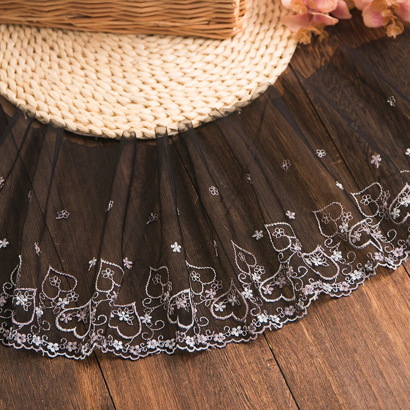 Лента кружевная с цветочной вышивкой 2 ярда/партия 20 мм|Кружево| |