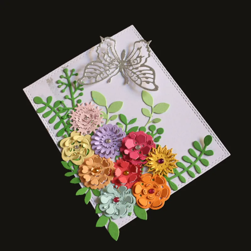 9 шт. металлические режущие штампы форма цветок 3D высечка скрап бумага ремесло