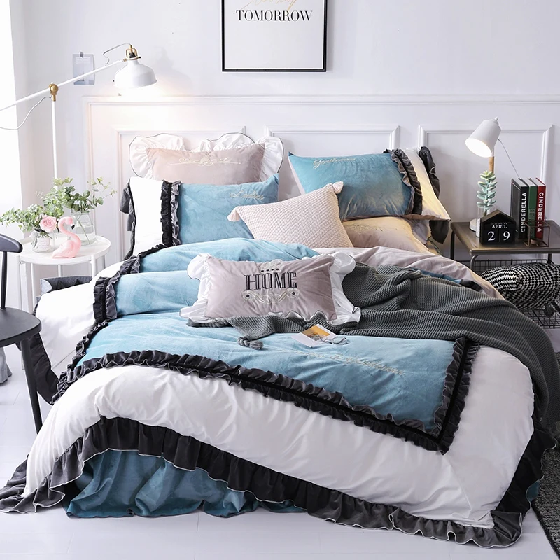 4 шт. фланелевые пододеяльники и юбка | Дом сад