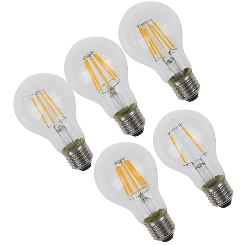 

Retro 2w 4w 6w 8w 10w A60 A60 High Power LED LED Filament Light E27 Glass Ball AC 220V-240V Globe Lighting Indoor Living Room