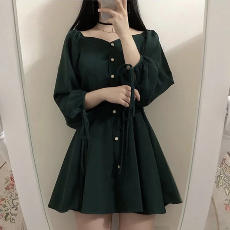 Женское винтажное платье рубашка черное ТРАПЕЦИЕВИДНОЕ мини с открытыми плечами