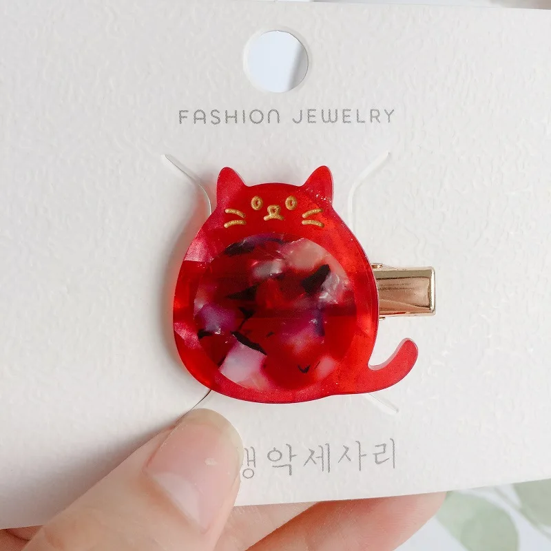 Fashion Acetate Totoro Hair clip Chinchilla Side Clamp Hair Pins Primping Hair Barrette Accessories
