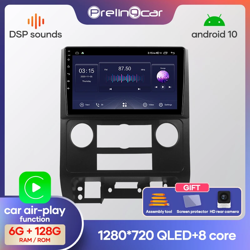 Автомобильная DVD система Android 10 0 GPS стерео аудио навигационная для Ford North America escape