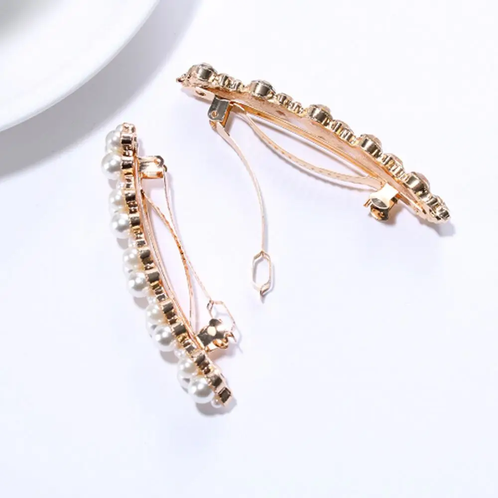 Популярные женские заколки для волос с кристаллами девочек жемчужные аксессуары