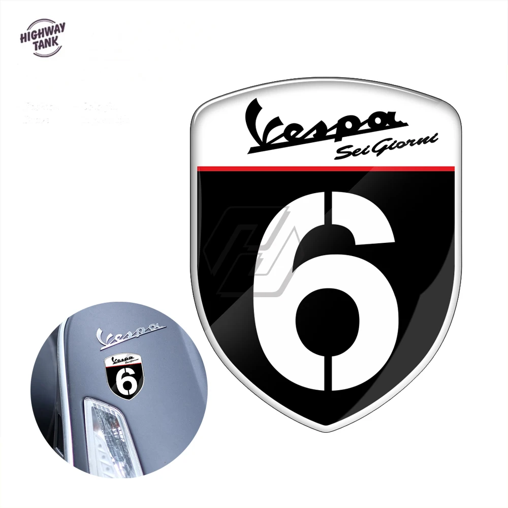 

Scooter Accessories Number 6 Sticker Case for Vespa Series 2 Sei Giorni GTS 300 250 300ie Sprint 50 150