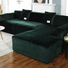Толстый однотонный плюшевый чехол для дивана, Эластичный Нескользящий Высококачественный простой универсальный комбинированный чехол для дивана в скандинавском стиле