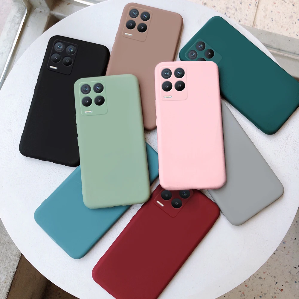 

Чехол для realme 8 pro 6,4 дюймов, тонкий матовый мягкий чехол из ТПУ без отпечатков пальцев, защитные аксессуары для телефона, крышки