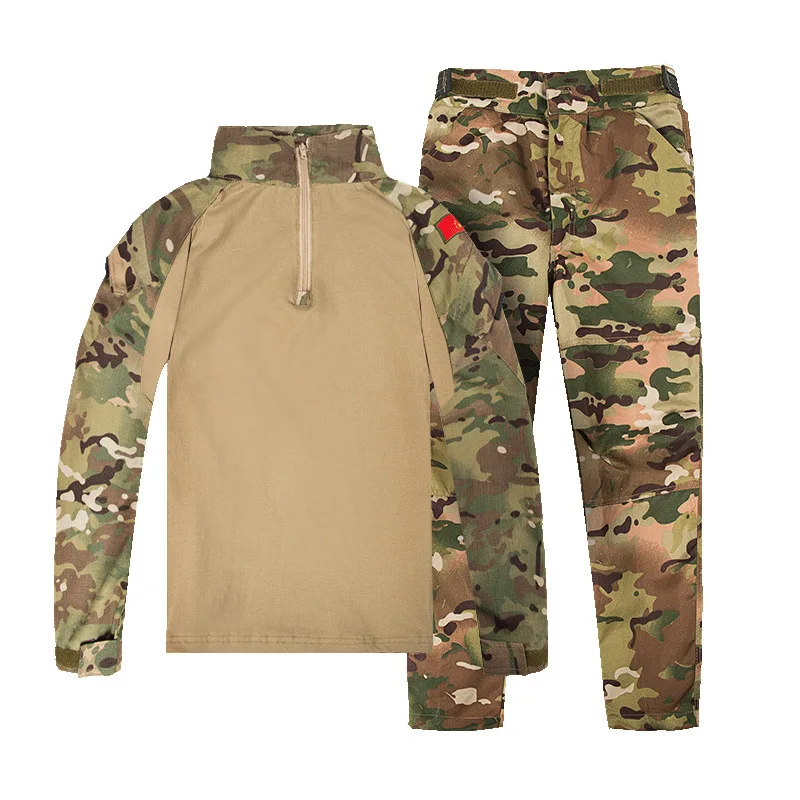 

Kids Adult Military Tactical Training Uniform Set Children Jungle Camouflage Top Pants Men Special Forces Combat Outdoor Costume