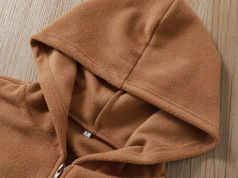 Женская одежда осенняя зимняя коричневая верхняя на молнии с карманами и