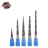 2 flute ball nose tapered end mills tungsten solid carbide milling cutter 1pcs taper router bits wood metal milling cutters