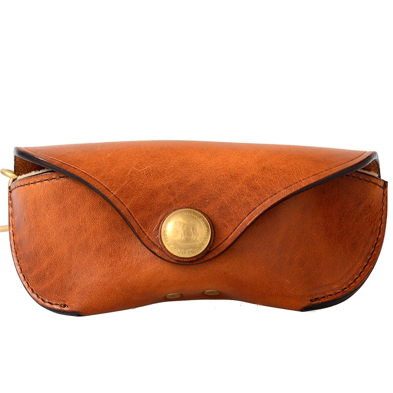 Кожаный винтажный Чехол унисекс кошельки для солнцезащитных очков из дубленой