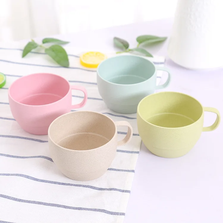 K Экологичная кружка из пшеничной соломы молочная чашка для кофе молока завтрака