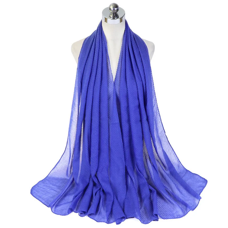 

New Ladies Solid Color Scarf Yarn Fold Cotton And Linen Scarf Candy Color Long Fashion Head Scarf Neckerchief Headband