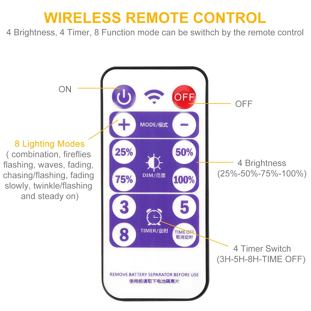Outdoor Waterproof 100/200 LED Solar Powered String Lights Copper Wire With Remote Control | Освещение