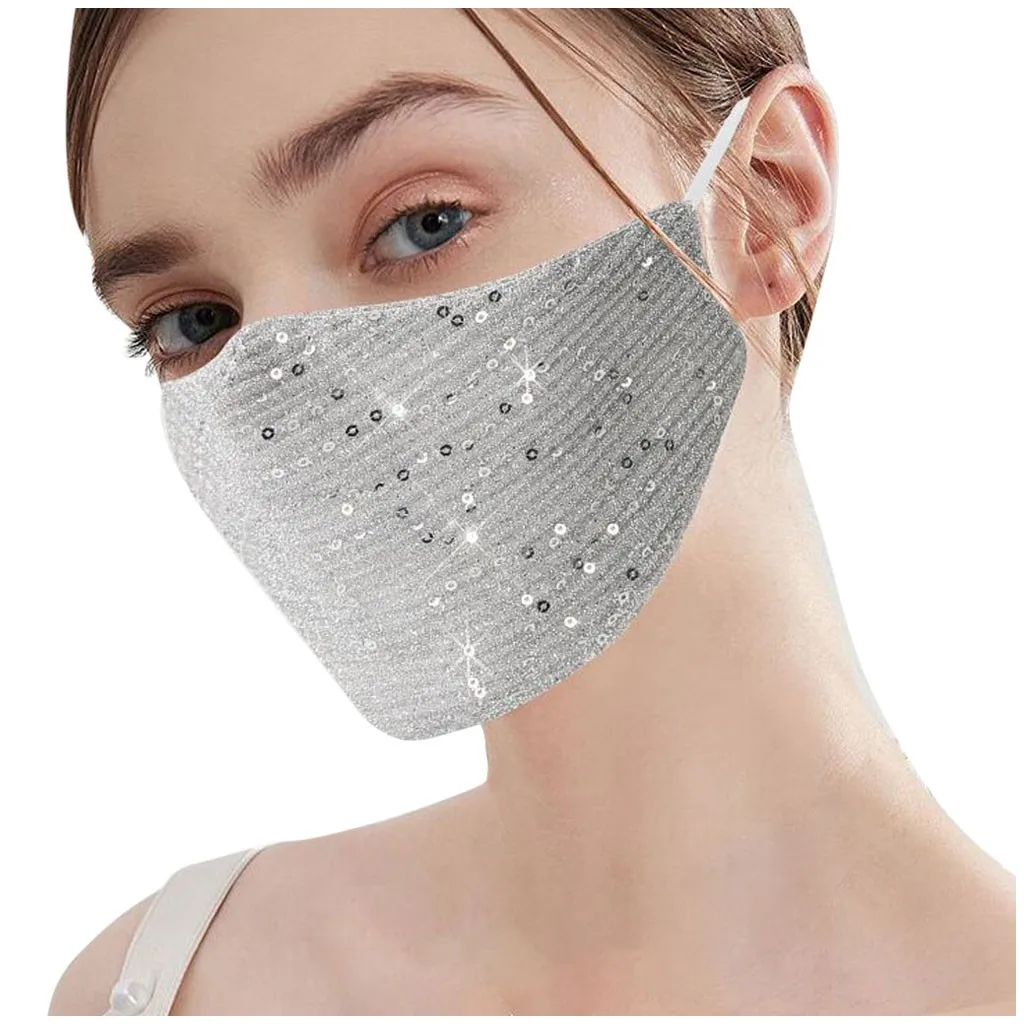2020 модные к требованиям заказчика Сверкающие стразы маска эластичные