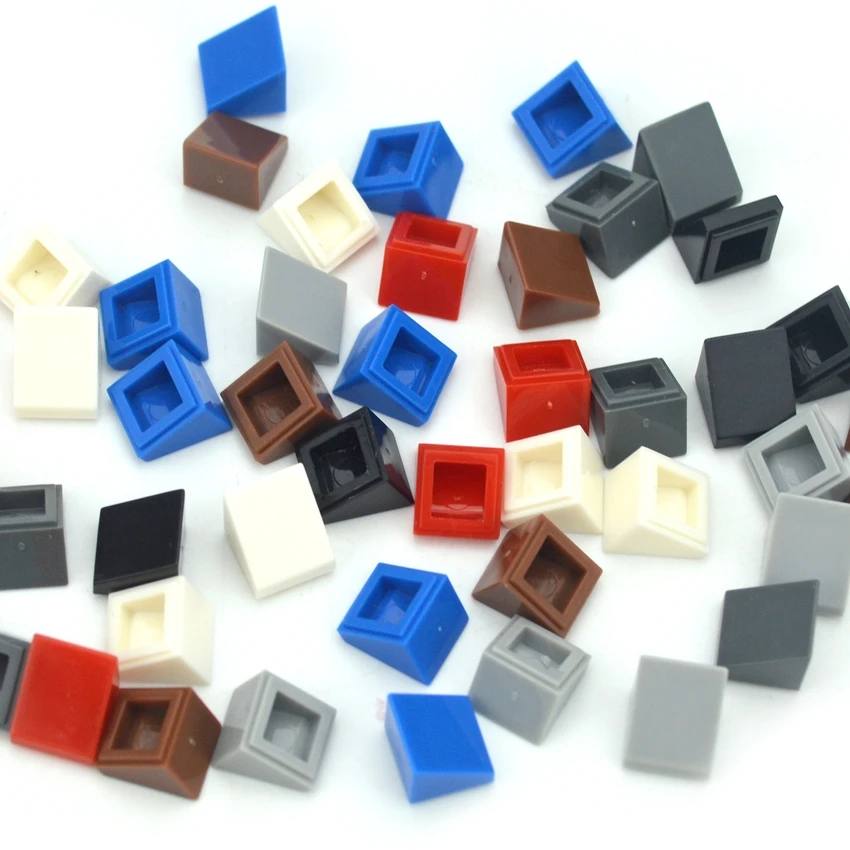 

250pcs DIY Building Blocks Figure Smooth Bevel Bricks 1x1 Educational Creative Size Compatible With 54200 Toys for Children