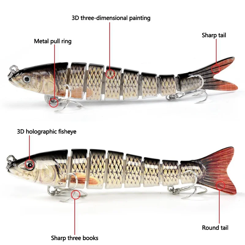 Погружные воблеры 2020 рыболовные приманки жесткая щука соединенная Swimbait