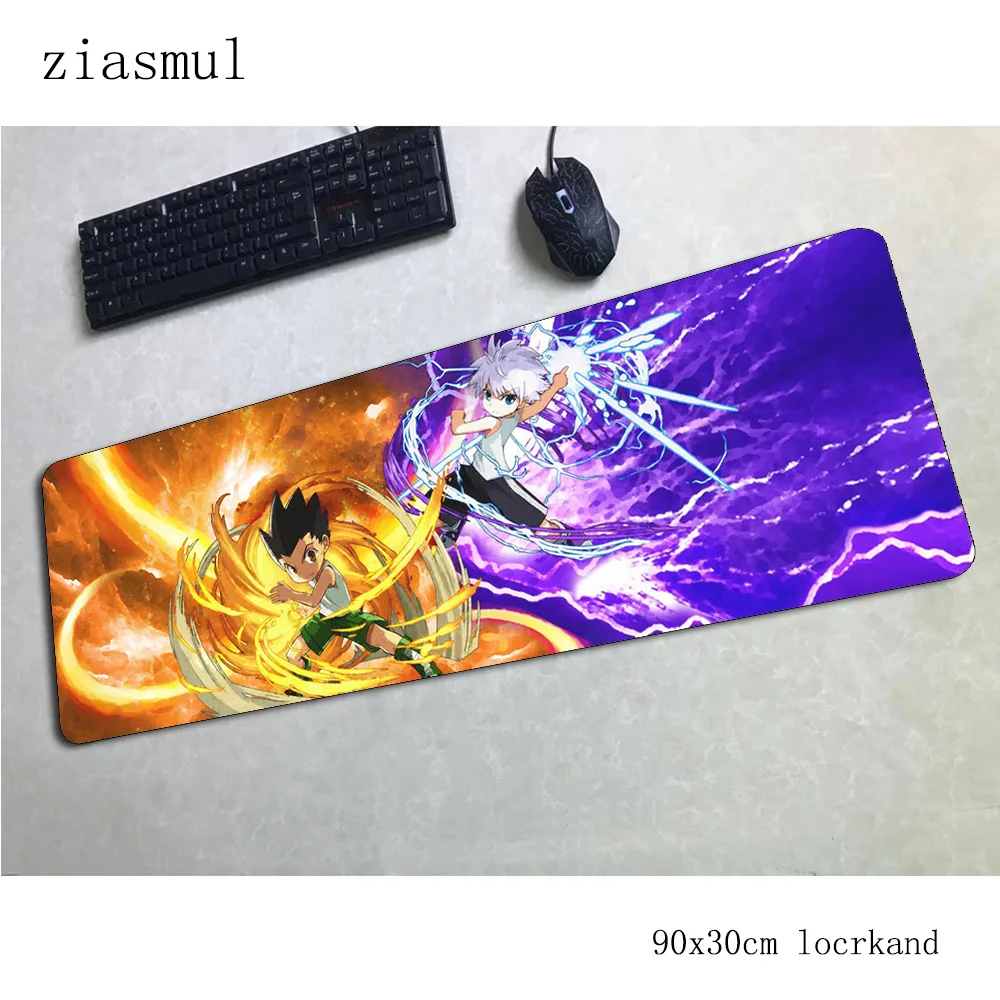 Hunterxhunter padmouse 900x300x3 мм игровой коврик для мыши, игровой HD Коврик для мыши с принтом геймерский компьютерный стол, большой коврик для ноутбука