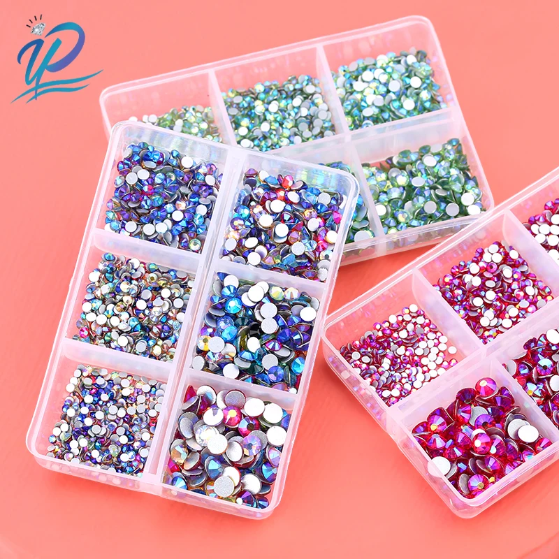 Высококачественные стразы из стекла с разными блестками для украшения своими
