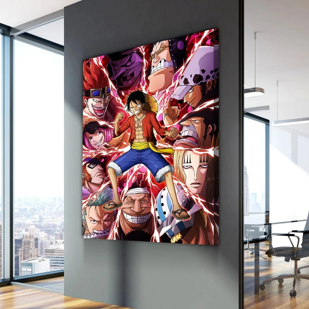 

Modular One Piece Canvas Anime HD Prints Wall Art Straw Hat Pirates Posters Paintings Living Room Home Decor Pictures No Frame