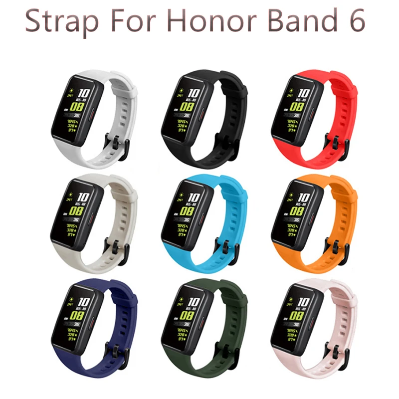 

Ремешок силиконовый для смарт-часов Huawei Honor band 6, спортивный сменный Браслет для часов Honor Band 6, 2021