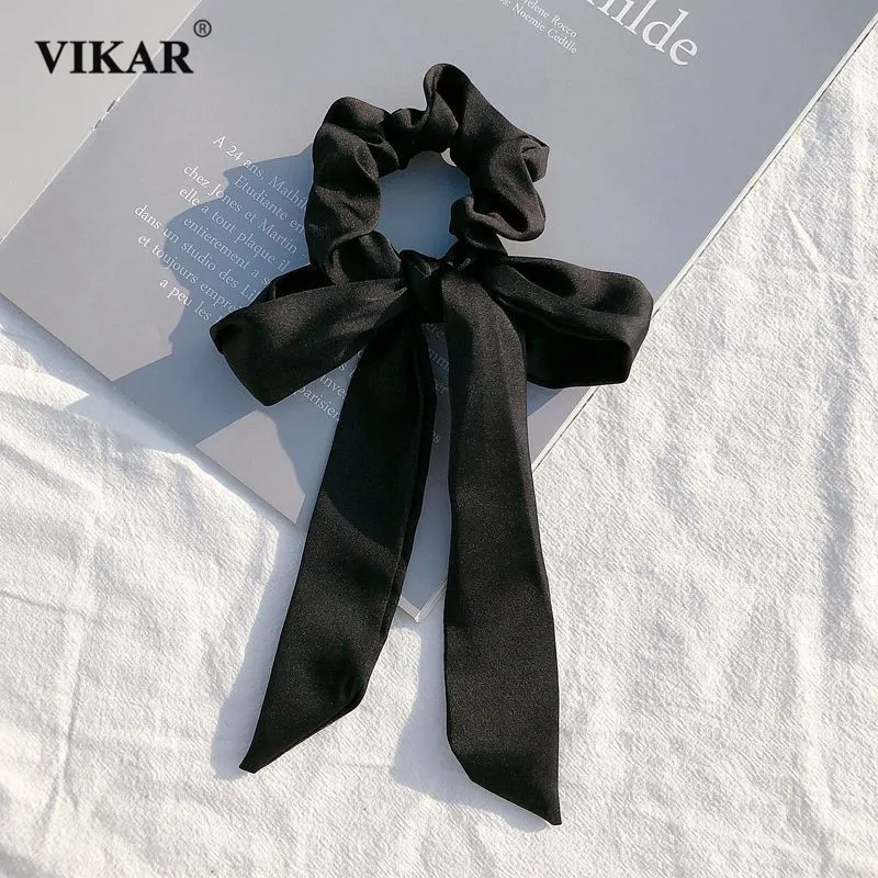 VIKAR новинка Женская Элегантная атласная резинка с бантом держатель для хвоста