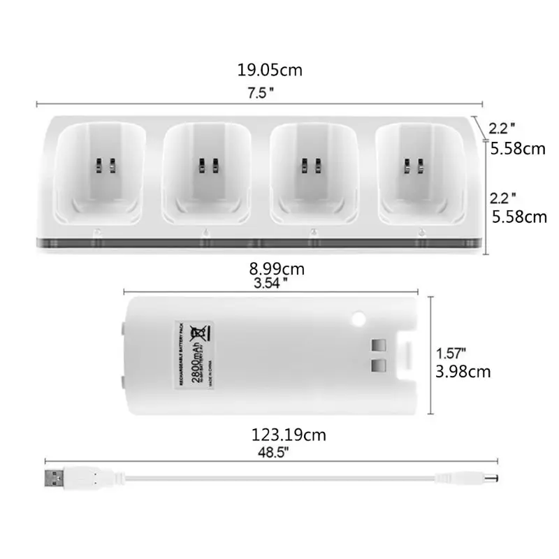 Зарядная док станция с 4 портами и USB кабелем для зарядки|Зарядные устройства| |
