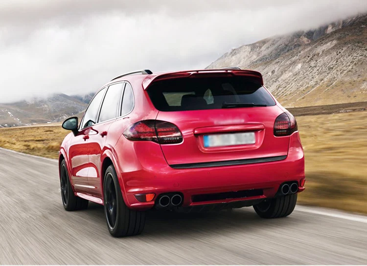 Глянцевый черный Хвост Глушитель для выхлопной трубы Porsche Cayenne V6 V8 2011 2012 2013 2014 год