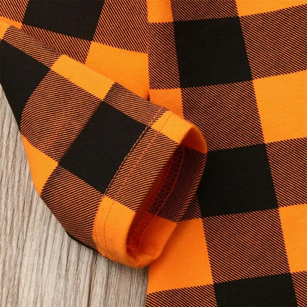 Осеннее рождественское платье одежда для малышей девочек Хлопковое в клетку с