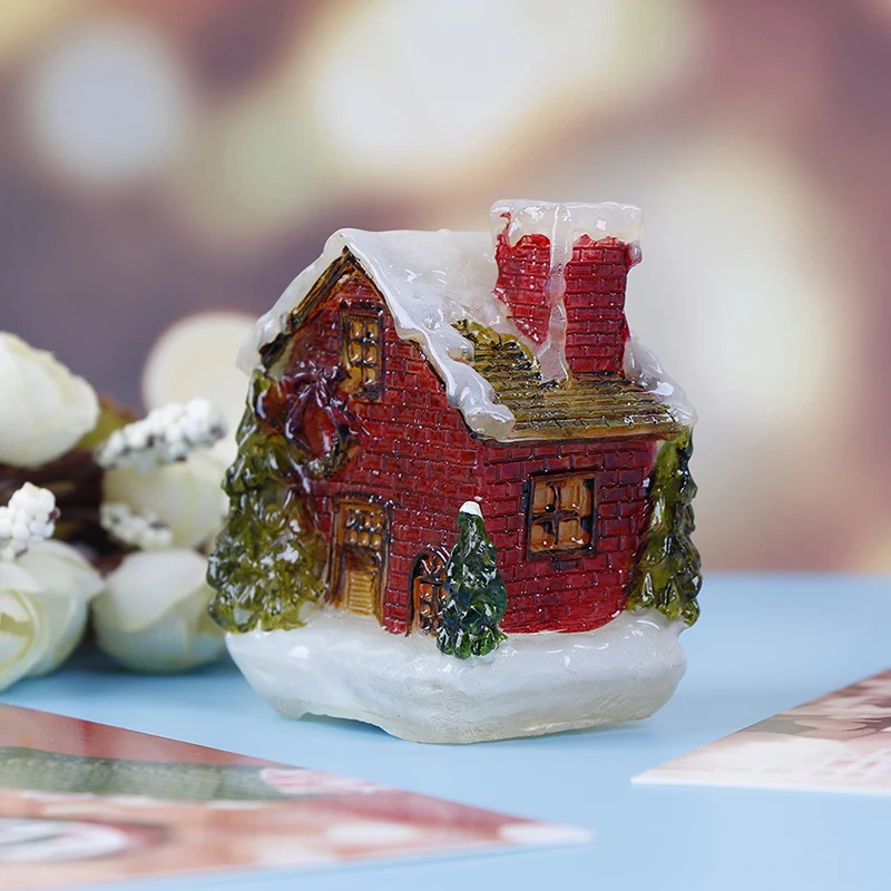 Милые друзья подарки Рождество Смола снег сцена дом волшебный сад Террариум