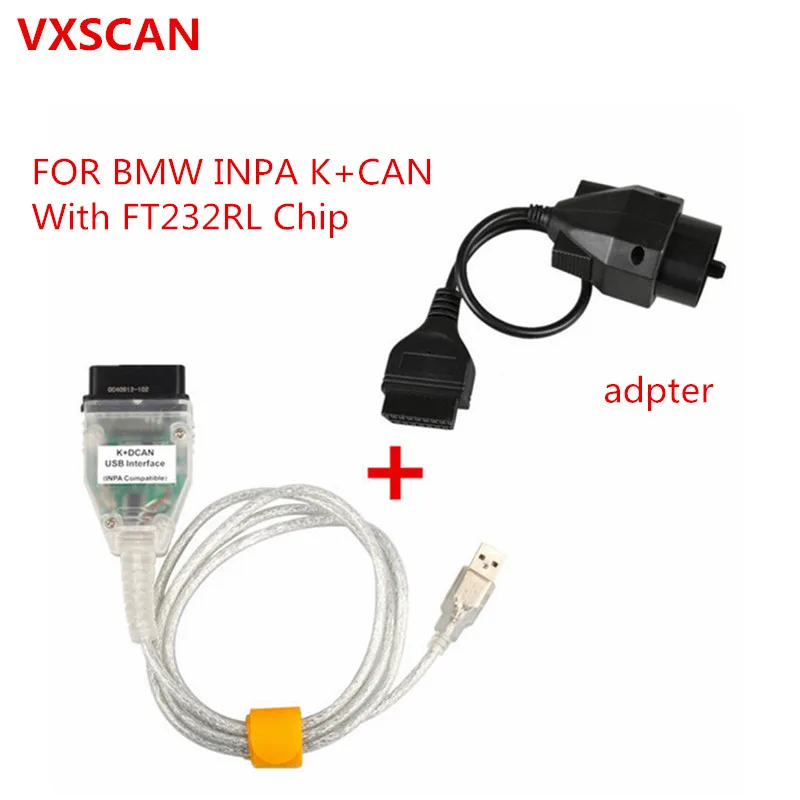 INPA K + CAN с чипом FT232RL DCAN USB интерфейс Plus 20 16 штырьков адаптер OBD2 для BMW|obd2 adaptor|can
