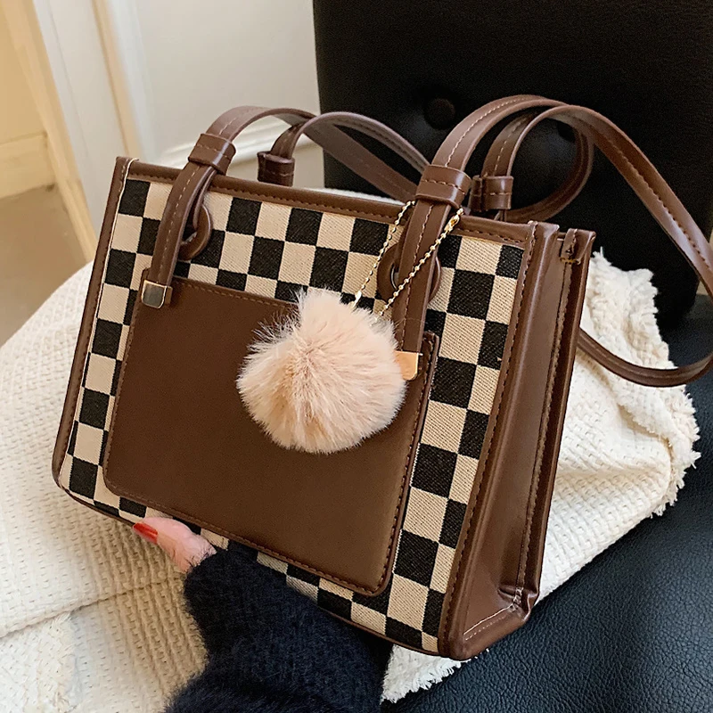 

Women Bags High Capacity Fashion Bags For Women 2022 Color Contrast Pu Leather Shoulder Crossbody Bag Trendy Brand Bag