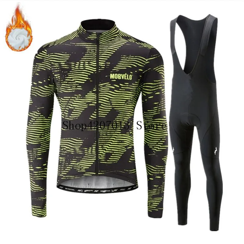 2019 зимняя флисовая одежда для велоспорта morvelo комплект мужчин велосипедная