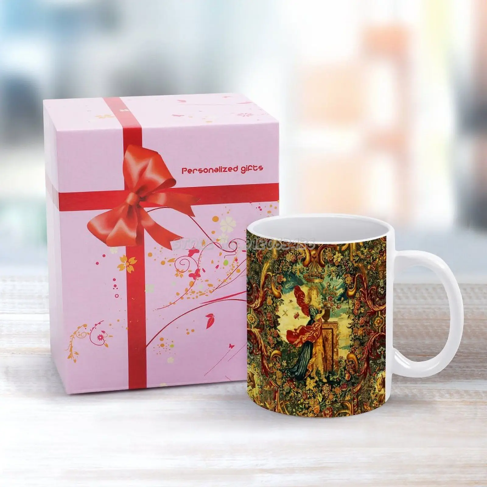 Сезоны и весна флора кофейные кружки с вышивкой в Королевском Стиле Люис 14