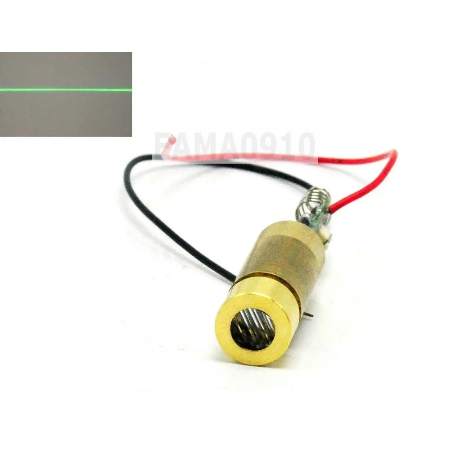 

NEW Brass Line 532nm 20mW 3.0-3.7V 12*34mm Green Laser Diode Module w/Driver in