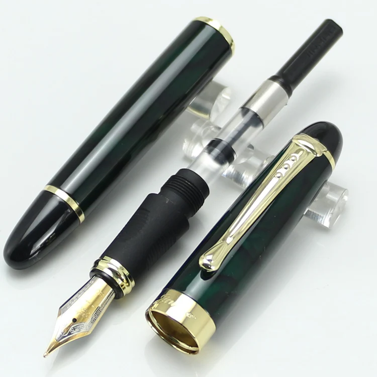 JINHAO X450 Limited Edition Fountain Pen Ink Pens Dark Green and Golden 18KGP Iraurita Nib Full Metal Blue Red 21 Colors |