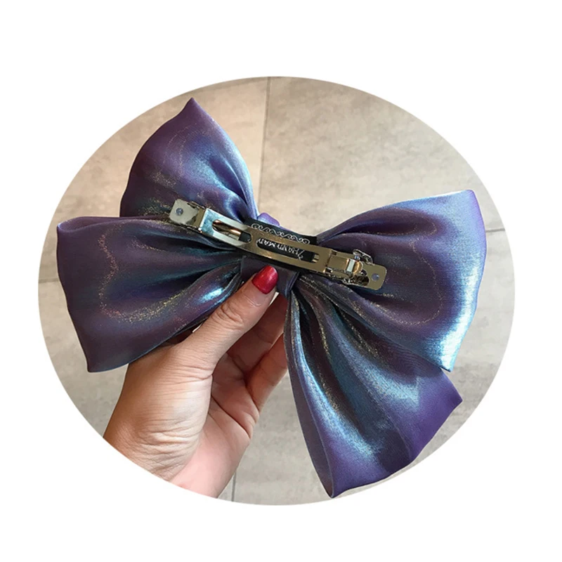 

2021 New Satin Bow Hairgrips Women Solid Color Hair Clips for Girls Sweet Cute Silky Bobby Pin Barrette Hair accessories