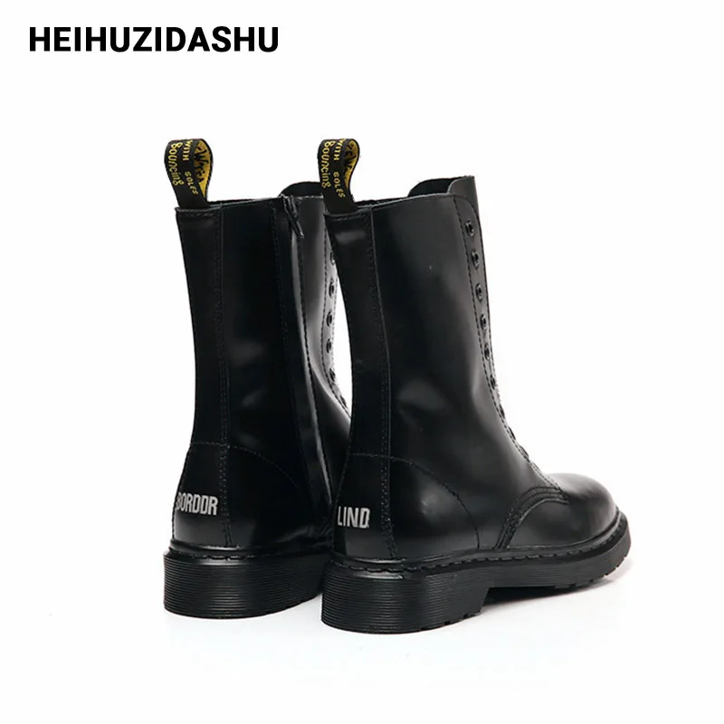 Женские ботинки из натуральной кожи на молнии сбоку | Обувь