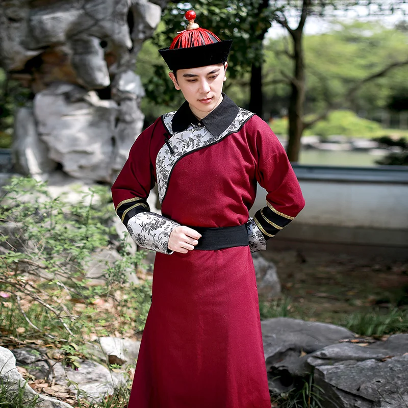 Китайская одежда евнуха Мужская костюмы ханьфу актеров династии Цин евнух