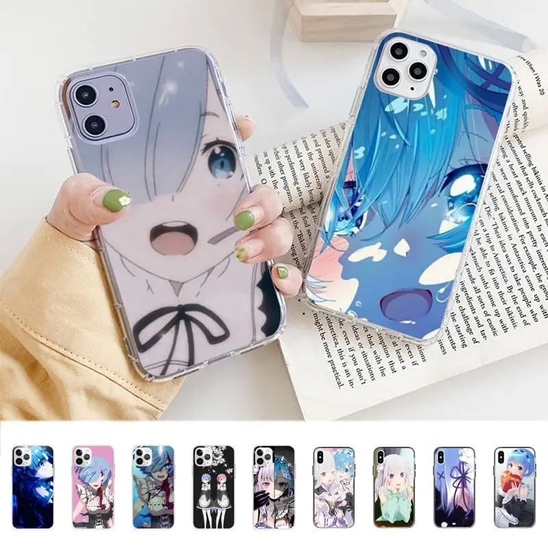 

Re Life Zero Rem Anime Phone Case for iphone 13 8 7 6 6S Plus X 5S SE 2020 XR 11 12 pro XS MAX