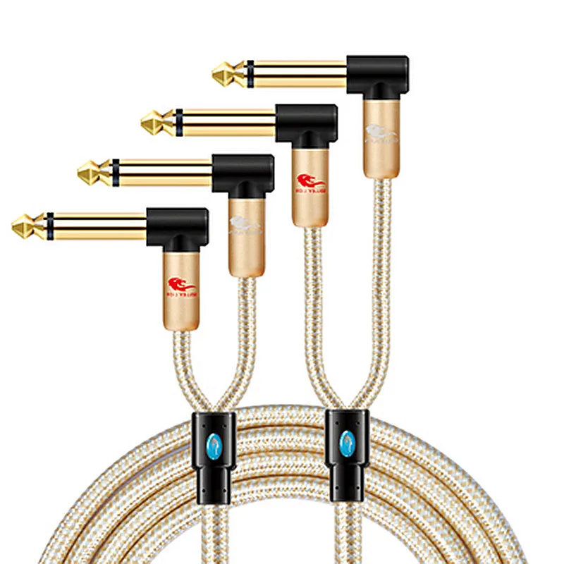 Hi Fi Двойной 1/4 ''TS моно штекер 6 35 мм до 2x1/4 дюйма мужской аудиокабель для миксера